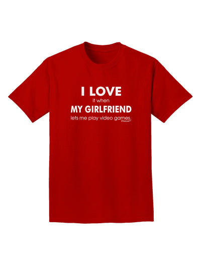 I Love My Girlfriend Videogames Adult Dark T-Shirt-Mens T-Shirt-TooLoud-Red-Small-Davson Sales