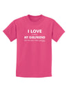 I Love My Girlfriend Videogames Childrens Dark T-Shirt-Childrens T-Shirt-TooLoud-Sangria-X-Small-Davson Sales