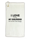 I Love My Girlfriend Videogames Micro Terry Gromet Golf Towel 11&#x22;x19-Golf Towel-TooLoud-White-Davson Sales