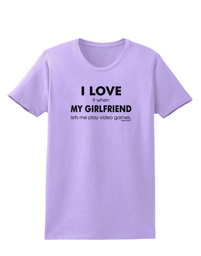 I Love My Girlfriend Videogames Womens T-Shirt-Womens T-Shirt-TooLoud-Lavender-X-Small-Davson Sales