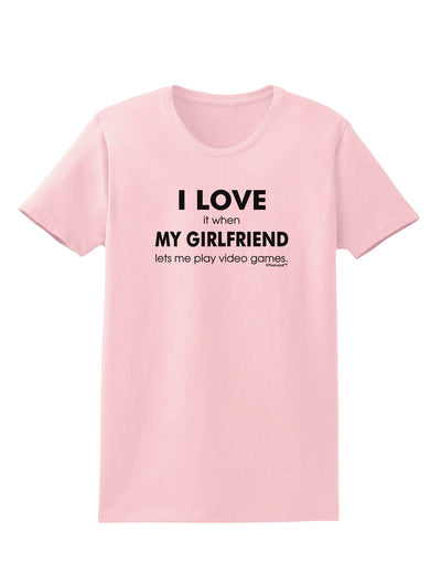 I Love My Girlfriend Videogames Womens T-Shirt-Womens T-Shirt-TooLoud-PalePink-X-Small-Davson Sales