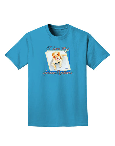 I Love My Golden Retriever Adult Dark T-Shirt-Mens T-Shirt-TooLoud-Turquoise-Small-Davson Sales