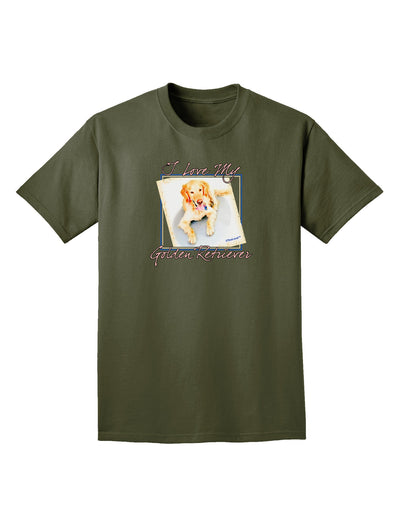 I Love My Golden Retriever Adult Dark T-Shirt-Mens T-Shirt-TooLoud-Military-Green-Small-Davson Sales