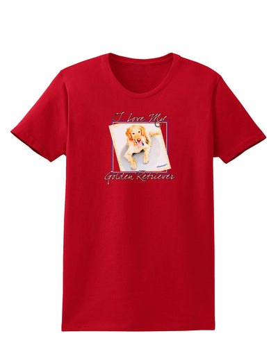 I Love My Golden Retriever Womens Dark T-Shirt-TooLoud-Red-X-Small-Davson Sales