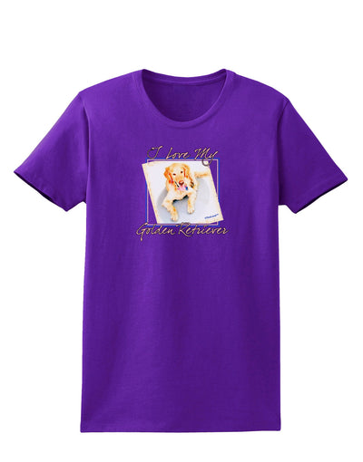 I Love My Golden Retriever Womens Dark T-Shirt-TooLoud-Purple-X-Small-Davson Sales