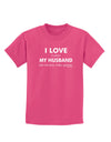 I Love My Husband Videogames Childrens Dark T-Shirt-Childrens T-Shirt-TooLoud-Sangria-X-Small-Davson Sales