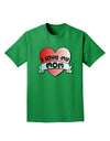 I Love My Mom - Heart Banner Design Adult Dark T-Shirt by TooLoud-Mens T-Shirt-TooLoud-Kelly-Green-Small-Davson Sales