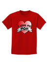 I Love My Mom - Heart Banner Design Childrens Dark T-Shirt by TooLoud-Childrens T-Shirt-TooLoud-Red-X-Small-Davson Sales