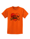 I Love My Mom - Heart Banner Design Childrens T-Shirt by TooLoud-Childrens T-Shirt-TooLoud-Orange-X-Small-Davson Sales