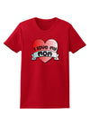 I Love My Mom - Heart Banner Design Womens Dark T-Shirt by TooLoud-Womens T-Shirt-TooLoud-Red-X-Small-Davson Sales