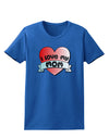 I Love My Mom - Heart Banner Design Womens Dark T-Shirt by TooLoud-Womens T-Shirt-TooLoud-Royal-Blue-X-Small-Davson Sales