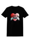 I Love My Mom - Heart Banner Design Womens Dark T-Shirt by TooLoud-Womens T-Shirt-TooLoud-Black-X-Small-Davson Sales