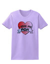 I Love My Mom - Heart Banner Design Womens T-Shirt by TooLoud-Womens T-Shirt-TooLoud-Lavender-X-Small-Davson Sales