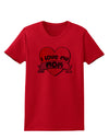 I Love My Mom - Heart Banner Design Womens T-Shirt by TooLoud-Womens T-Shirt-TooLoud-Red-X-Small-Davson Sales