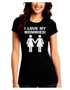 I Love My Mommies Lesbian Mother Juniors Crew Dark T-Shirt-T-Shirts Juniors Tops-TooLoud-Black-Juniors Fitted Small-Davson Sales