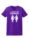 I Love My Mommies Lesbian Mother Womens Dark T-Shirt-TooLoud-Purple-X-Small-Davson Sales