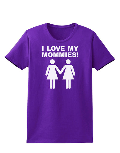 I Love My Mommies Lesbian Mother Womens Dark T-Shirt-TooLoud-Purple-X-Small-Davson Sales