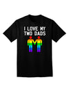 I Love My Two Dads LGBT Adult Dark V-Neck T-Shirt-Mens V-Neck T-Shirt-TooLoud-Black-Small-Davson Sales