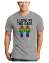 I Love My Two Dads LGBT Adult V-Neck T-shirt-Mens V-Neck T-Shirt-TooLoud-HeatherGray-Small-Davson Sales