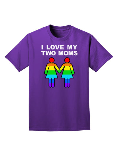 I Love My Two Moms LGBT Adult Dark T-Shirt-Mens T-Shirt-TooLoud-Purple-Small-Davson Sales