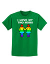 I Love My Two Moms LGBT Childrens Dark T-Shirt-Childrens T-Shirt-TooLoud-Kelly-Green-X-Small-Davson Sales