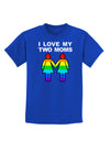 I Love My Two Moms LGBT Childrens Dark T-Shirt-Childrens T-Shirt-TooLoud-Royal-Blue-X-Small-Davson Sales