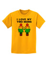 I Love My Two Moms LGBT Childrens T-Shirt-Childrens T-Shirt-TooLoud-Gold-X-Small-Davson Sales