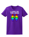 I Love My Two Moms LGBT Womens Dark T-Shirt-TooLoud-Purple-X-Small-Davson Sales