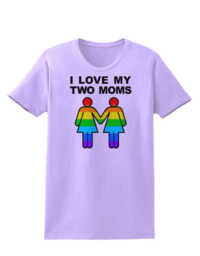 I Love My Two Moms LGBT Womens T-Shirt-Womens T-Shirt-TooLoud-Lavender-X-Small-Davson Sales