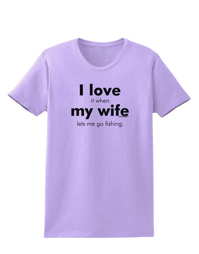 I Love My Wife - Fishing Womens T-Shirt-Womens T-Shirt-TooLoud-Lavender-X-Small-Davson Sales