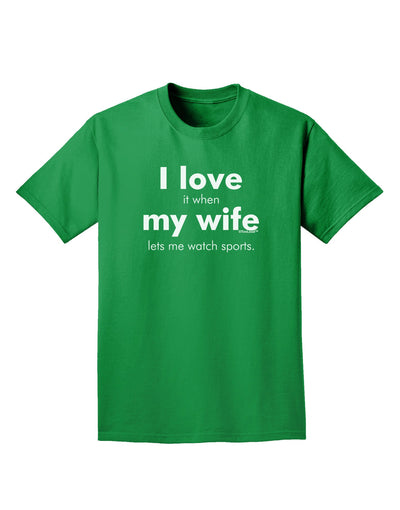I Love My Wife - Sports Adult Dark T-Shirt-Mens T-Shirt-TooLoud-Kelly-Green-Small-Davson Sales