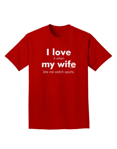 I Love My Wife - Sports Adult Dark T-Shirt-Mens T-Shirt-TooLoud-Red-Small-Davson Sales