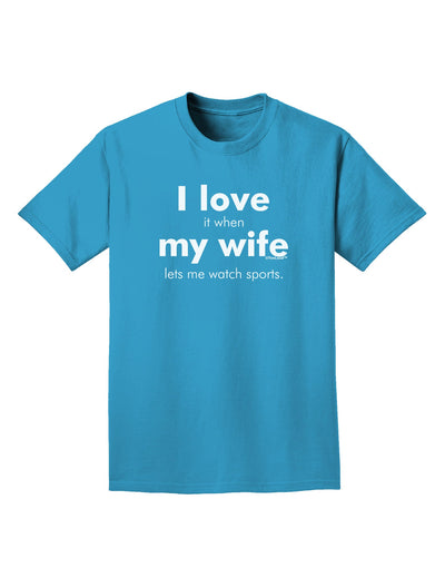 I Love My Wife - Sports Adult Dark T-Shirt-Mens T-Shirt-TooLoud-Turquoise-Small-Davson Sales