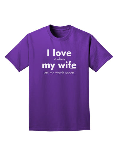 I Love My Wife - Sports Adult Dark T-Shirt-Mens T-Shirt-TooLoud-Purple-Small-Davson Sales