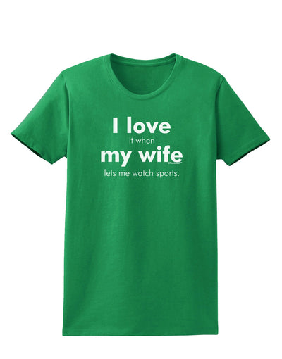 I Love My Wife - Sports Womens Dark T-Shirt-TooLoud-Kelly-Green-X-Small-Davson Sales