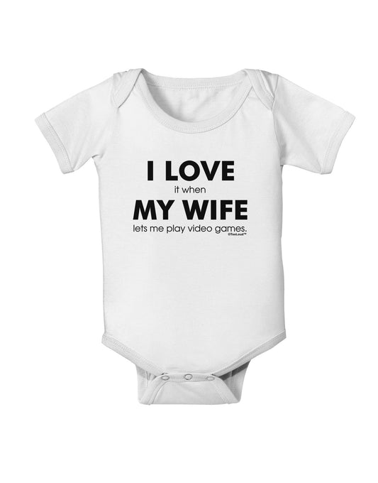 I Love My Wife Videogames Baby Romper Bodysuit-Baby Romper-TooLoud-White-06-Months-Davson Sales