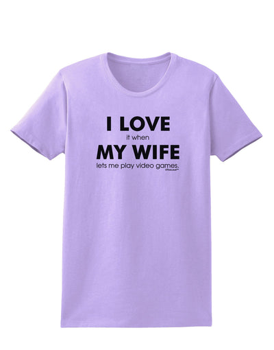 I Love My Wife Videogames Womens T-Shirt-Womens T-Shirt-TooLoud-Lavender-X-Small-Davson Sales