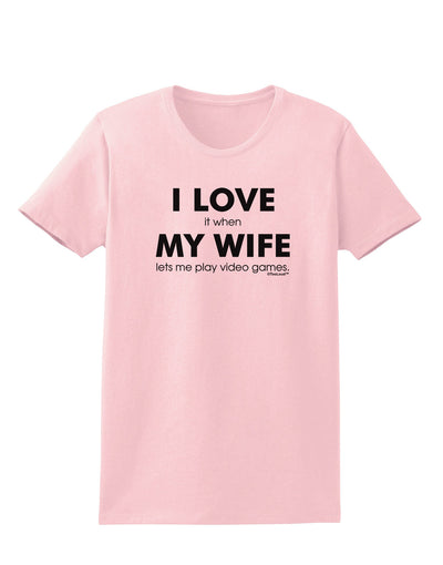 I Love My Wife Videogames Womens T-Shirt-Womens T-Shirt-TooLoud-PalePink-X-Small-Davson Sales