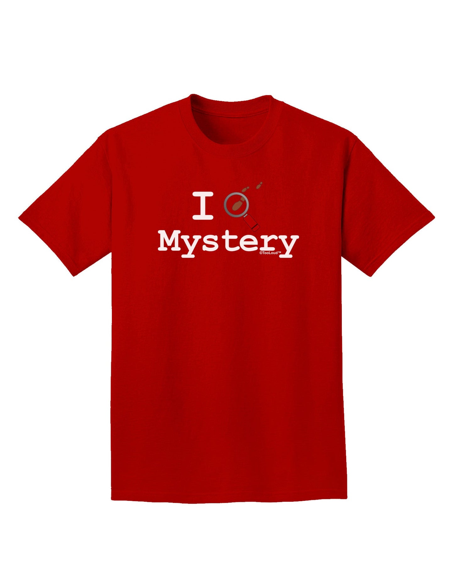 I Love Mystery Adult Dark T-Shirt-Mens T-Shirt-TooLoud-Red-Small-Davson Sales