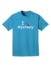 I Love Mystery Adult Dark T-Shirt-Mens T-Shirt-TooLoud-Turquoise-Small-Davson Sales