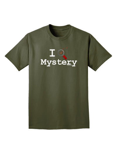 I Love Mystery Adult Dark T-Shirt-Mens T-Shirt-TooLoud-Military-Green-Small-Davson Sales