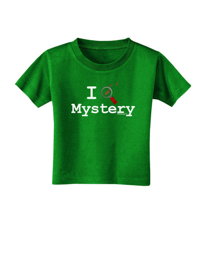 I Love Mystery Toddler T-Shirt Dark-Toddler T-Shirt-TooLoud-Clover-Green-2T-Davson Sales