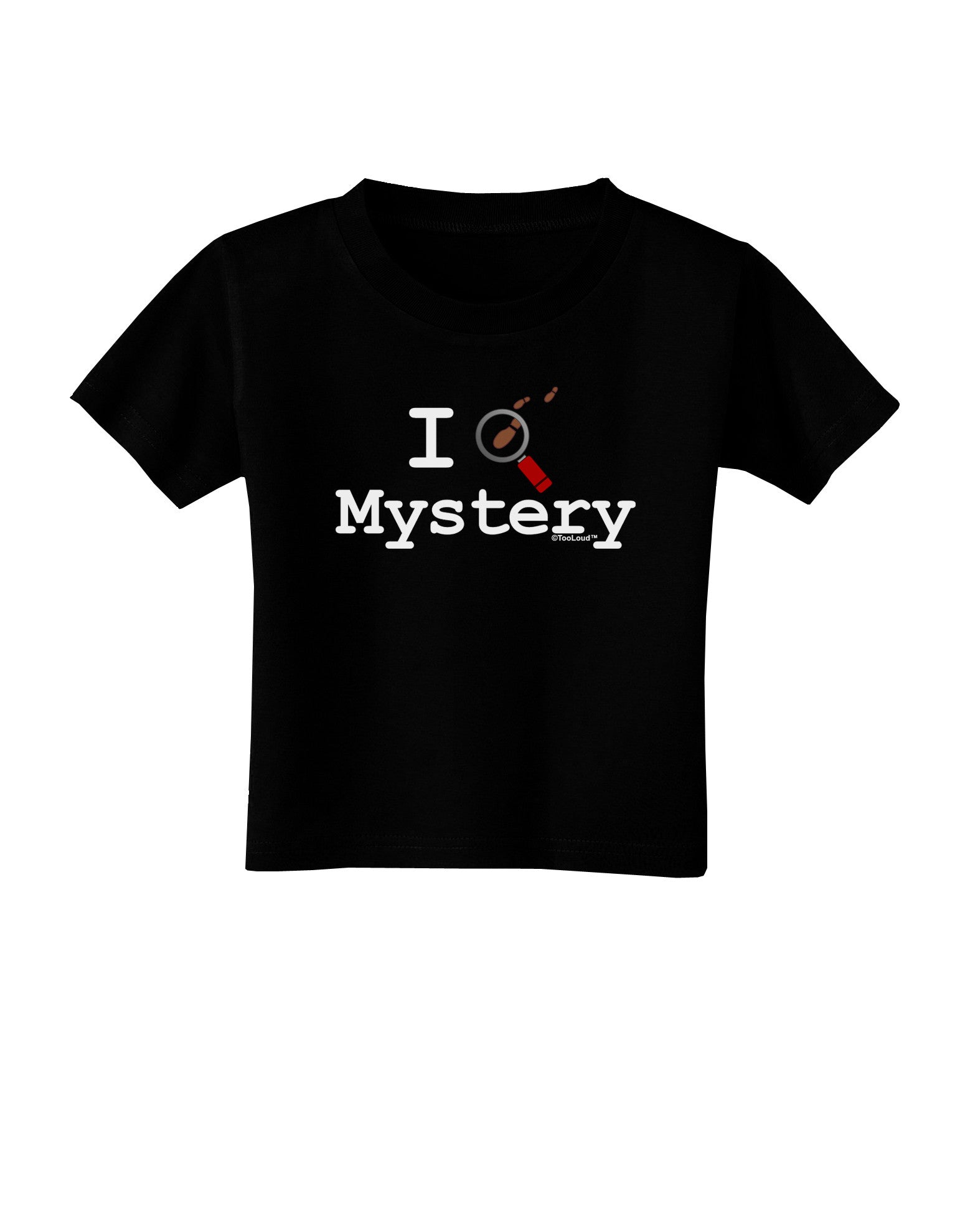 I Love Mystery Toddler T-Shirt Dark-Toddler T-Shirt-TooLoud-Black-2T-Davson Sales
