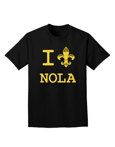 I Love NOLA Fleur de Lis Adult Dark T-Shirt-Mens T-Shirt-TooLoud-Black-Small-Davson Sales