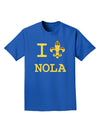 I Love NOLA Fleur de Lis Adult Dark T-Shirt-Mens T-Shirt-TooLoud-Royal-Blue-Small-Davson Sales