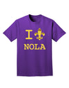 I Love NOLA Fleur de Lis Adult Dark T-Shirt-Mens T-Shirt-TooLoud-Purple-Small-Davson Sales