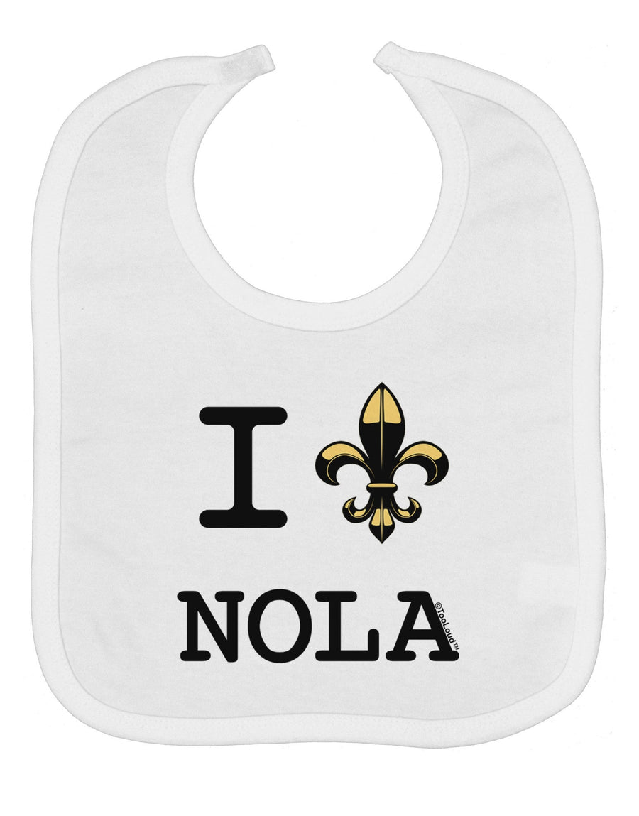 I Love NOLA Fleur de Lis Baby Bib