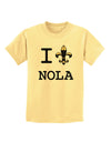 I Love NOLA Fleur de Lis Childrens T-Shirt-Childrens T-Shirt-TooLoud-Daffodil-Yellow-X-Small-Davson Sales