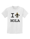 I Love NOLA Fleur de Lis Childrens T-Shirt-Childrens T-Shirt-TooLoud-White-X-Small-Davson Sales