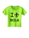 I Love NOLA Fleur de Lis Toddler T-Shirt-Toddler T-Shirt-TooLoud-Lime-Green-2T-Davson Sales